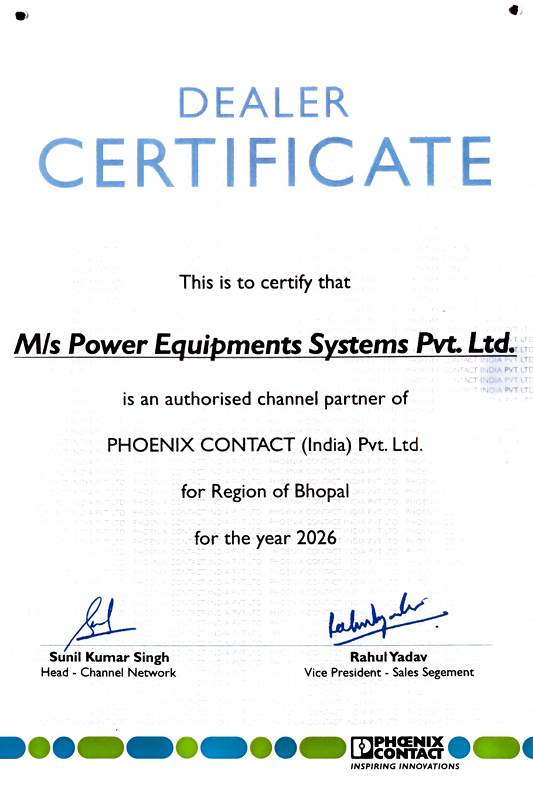 Phoenix Contact Dealer Certificate